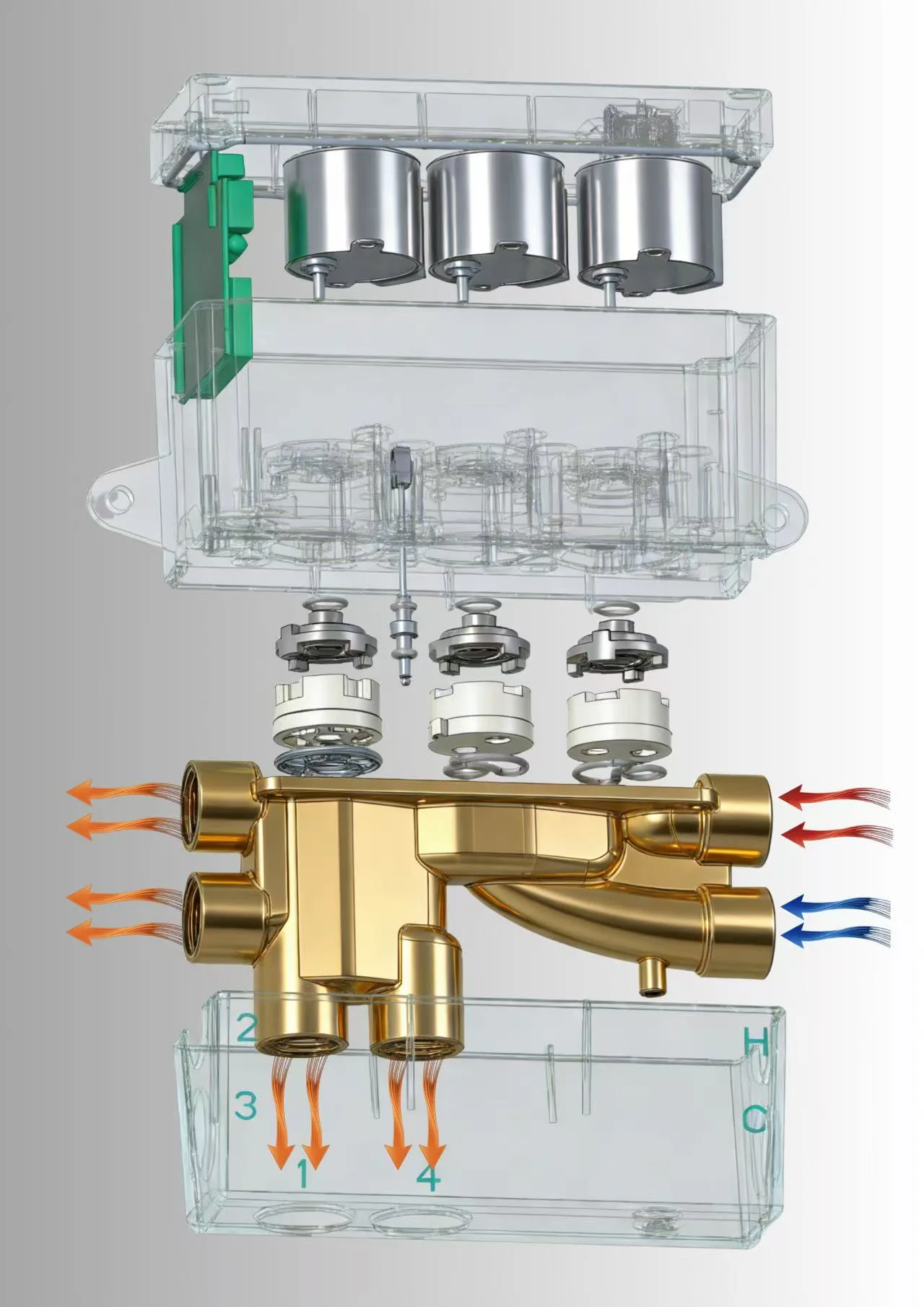 Smart shower modular service proof